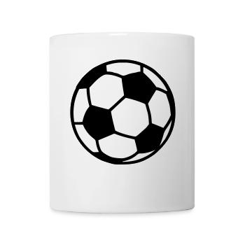 ballon de foot AVEC couleUR,formes,football - Mug blanc - blanc - Devant