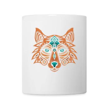 fox-tribal-design - Mug blanc - blanc - Devant