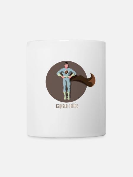 Captain Coffee - Idée cadeau de super-héros - Mug blanc - blanc