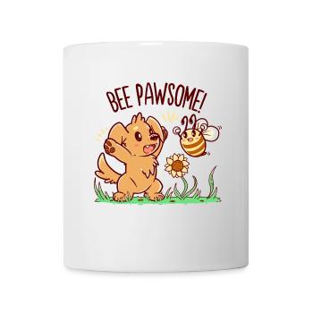 Bee Pawsome Dark Text Ver - Mug - white - Front