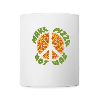 make pizza not war - Mug blanc - blanc - Devant