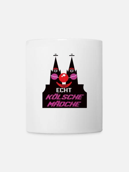 Kölner Karneval Alaaf Echt koelsche Maedche - Tasse - Weiß