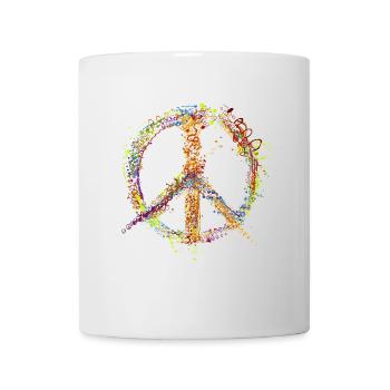 PEACE and LOVE - Mug blanc - blanc - Devant
