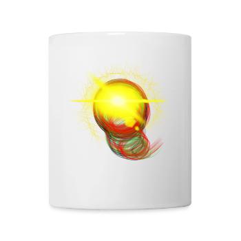 Flash of light neon ball flash abstract art - Mug - white - Front