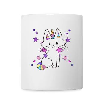 Chat licorne - Mug blanc - blanc - Devant