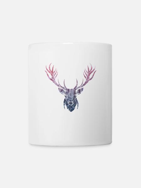 Hirsch - Tasse - Weiß