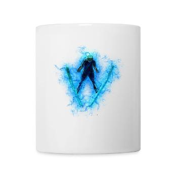 Cool Ski Jumper Illustration Winter Sport Hobby - Mug - white - Front