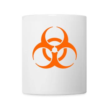 Biohazard symbol Orange Auf dem Herzen - Tasse - Weiß - Vorne