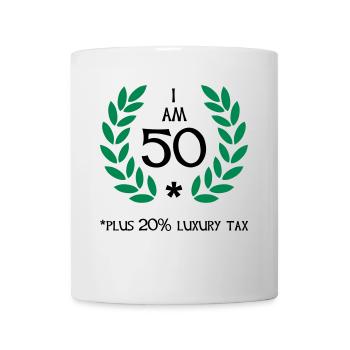 60 - 50 plus tax - Mug blanc - blanc - Devant