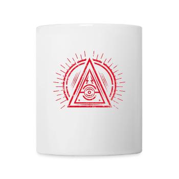 Illuminati - All Seeing Eye - Satan / Black Symbol - Mug - white - Front