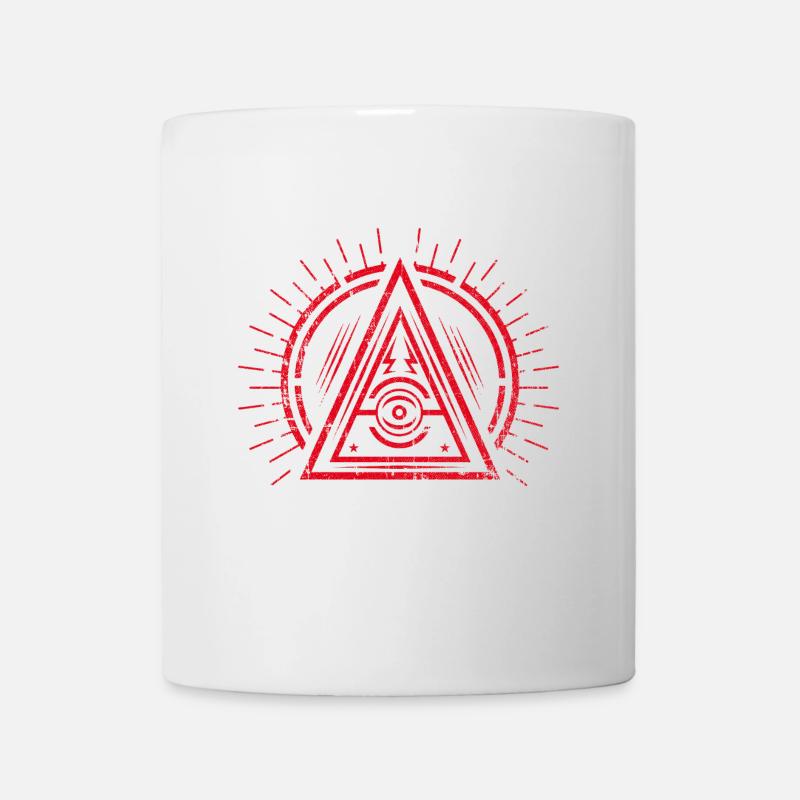 Illuminati - All Seeing Eye - Satan / Black Symbol - Mug blanc - blanc