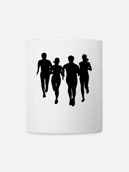 run, running - people runnings - Mug blanc - blanc