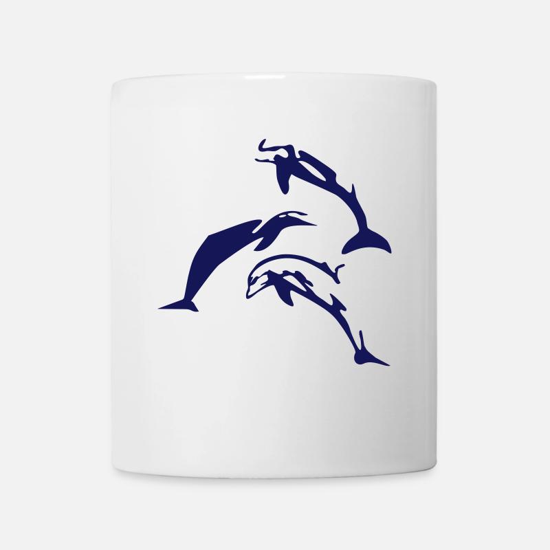 Delfin, Delfine - Dolphin - Tasse - Weiß