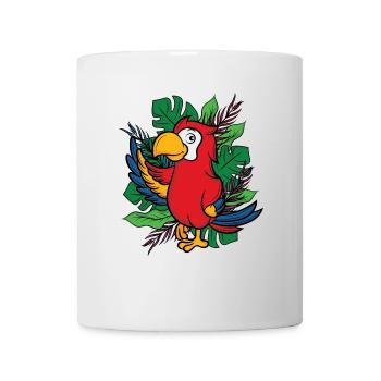 Parrot in the jungle, jungle animal in the wild - Mug - white - Front