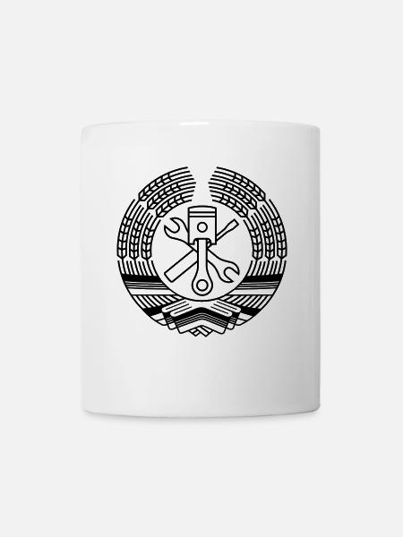 DDR Tuning Coat of Arms 1c (+ Your Text) - Mug - white