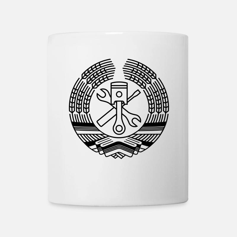 DDR Werkstatt Tuning Wappen (+ Dein Text) - Tasse - Weiß