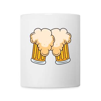 Bierglas Symbol Comic Bière - Mug blanc - blanc - Devant