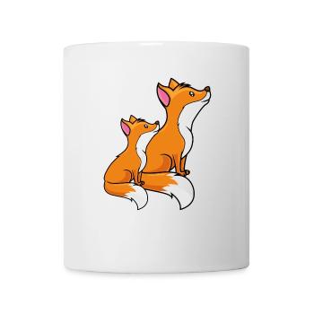 fox cartoon child baby - Mug - white - Front