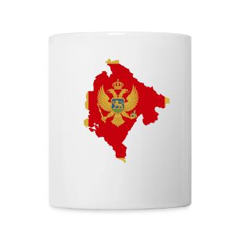 Montenegro Flagge Landkarte Fahne - Tasse - Weiß - Vorne
