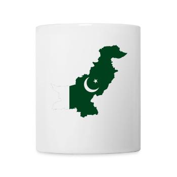 Pakistan flag map flag - Mug - white - Front