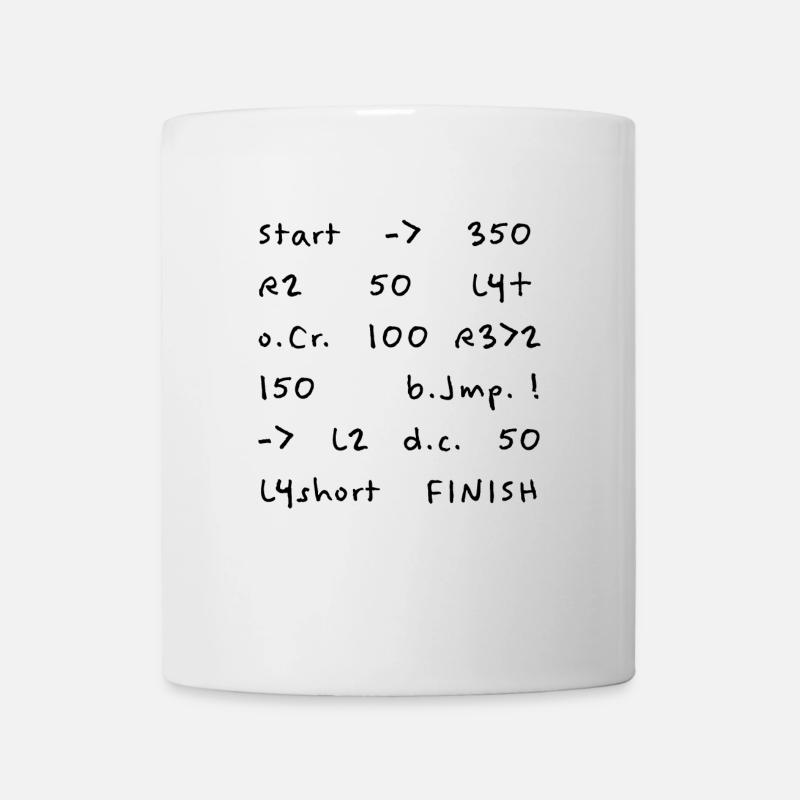 Pacenotes - Livre de prières - Notes - Rallye - Mug blanc - blanc