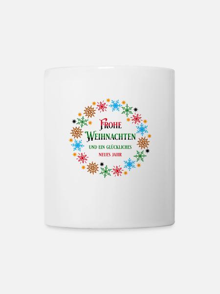 Weihnachtskranz w H - Tasse - Weiß