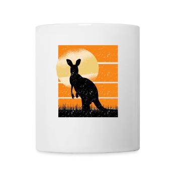 Cangaroo in Sunset retro - Mug - white - Front