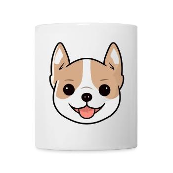 Glückliches Hundegesicht - Tasse - Weiß - Vorne