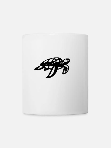 Schildkröte Schwarz - Tasse - Weiß