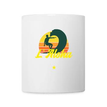L'ALOHA C'EST LA LOI ! (SURF) - Mug blanc - blanc - Devant