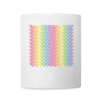 Pride Herzen Regenbogenfahne Regenbogen - Tasse - Weiß - Vorne