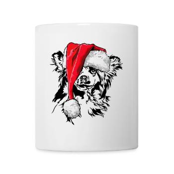 Père Noël chinois Chien à crête Signes de Noël - Mug blanc - blanc - Devant