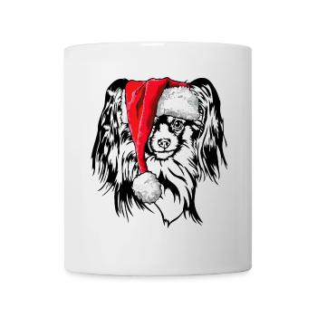Santa Papillon Christmas St. Nicholas Dogs Wilsigns - Mug - white - Front