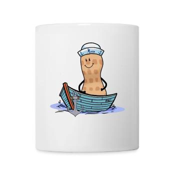 Maritime Peanut Captain Sailor Ahoy Nut Boat - Mug - white - Front