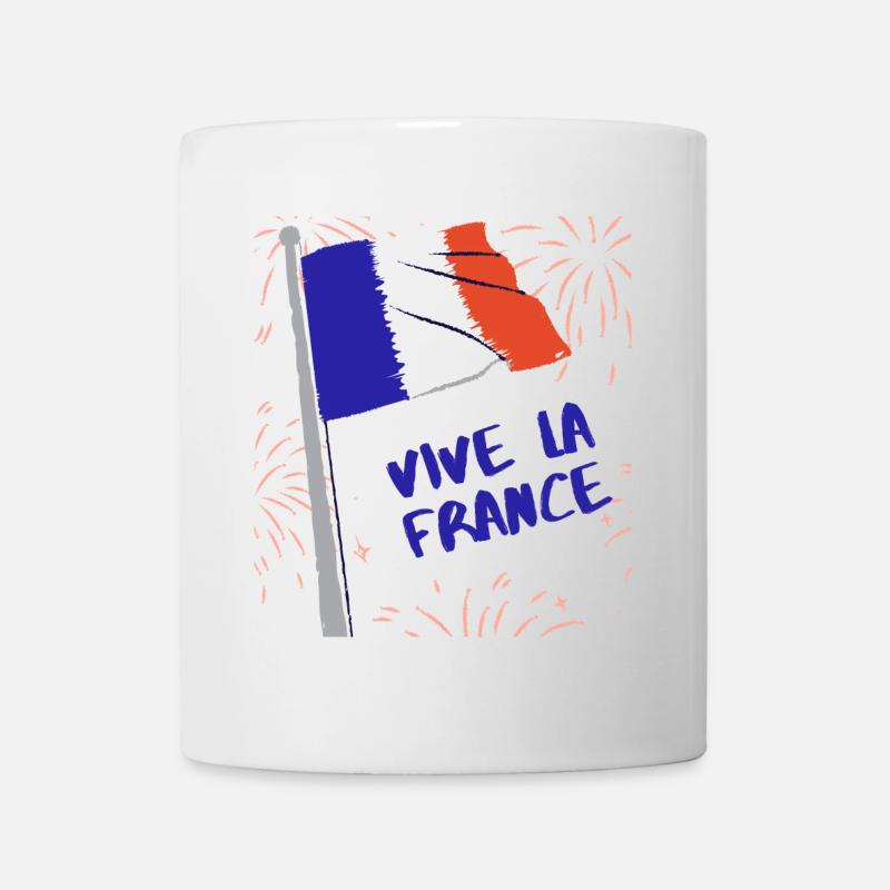 Vive la France - Drapeau Français Animé - Mug blanc - blanc