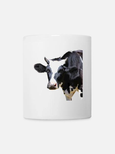 lustige Kuh Kuhkopf Geschenk Bauern Landwirte - Tasse - Weiß