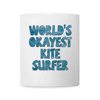 World's Okayest Kite Surfer Dark Blue - Mug - white - Front