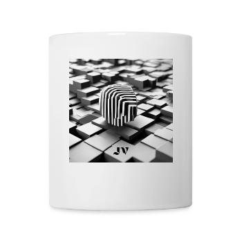 Abstrait d’empreintes digitales - Mug blanc - blanc - Devant