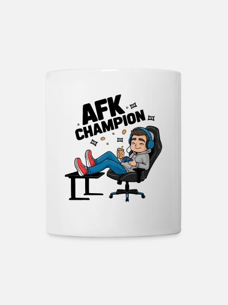 AFK Champion - Lustiges Gaming Design - Tasse - Weiß