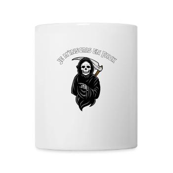 JE M'INSCRIS EN FAUX ! (metal, mort, crâne) - Mug blanc - blanc - Devant