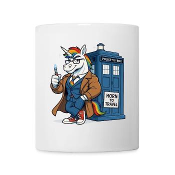 Zeitreisendes Einhorn - Tasse - Weiß - Vorne