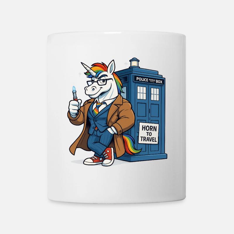 Time-traveling unicorn - Mug - white