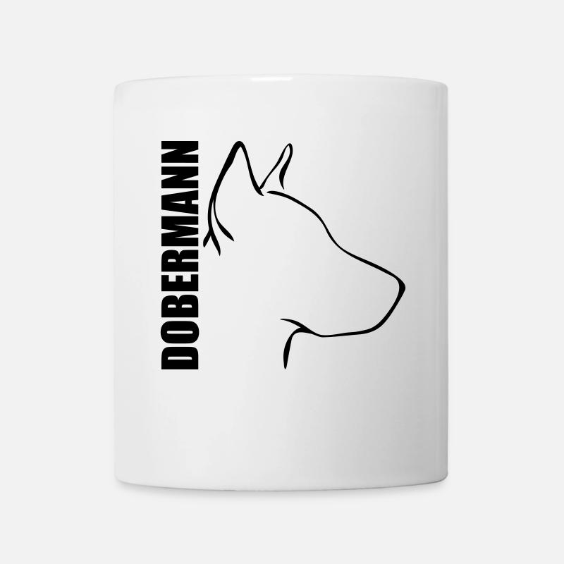 DOBERMANN PROFIL - Tasse - Weiß