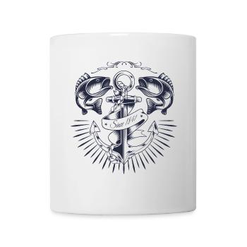 Ancre vintage - Mug blanc - blanc - Devant