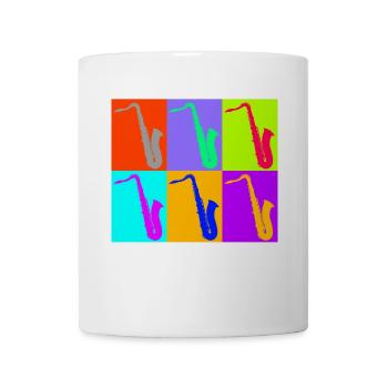 Saxophon sextet - Tasse - Weiß - Vorne