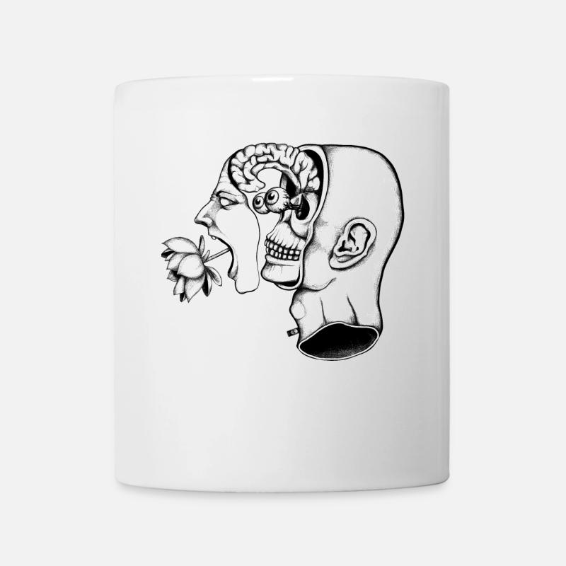 Geteilter schreiender Kopf - Tasse - Weiß