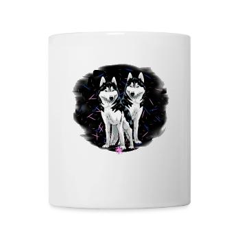 Husky Hunde Hund Haustiere Hundehalter Rassehund - Tasse - Weiß - Vorne