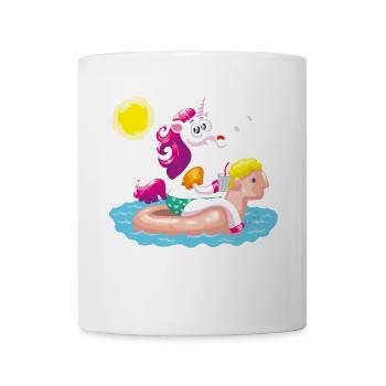 Unicorn water animal inflatable - Mug - white - Front