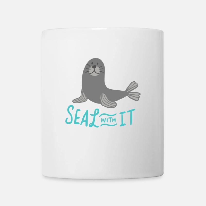 Süßer Seelöwe Seehund Lustige Sprüche Geschenk - Tasse - Weiß