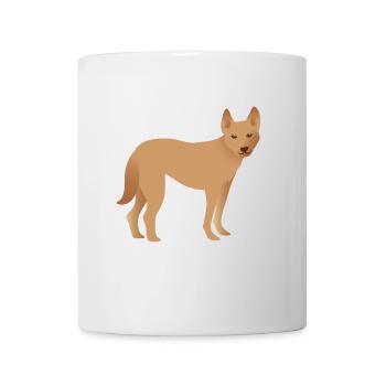 Einzelner Dingo-Hund, der glücklich schaut - Tasse - Weiß - Vorne